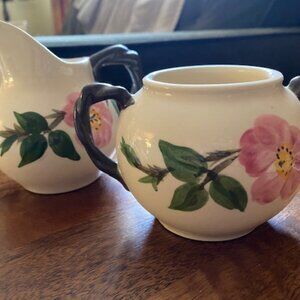 Franciscan Desert Rose Creamer and Sugar Bowl